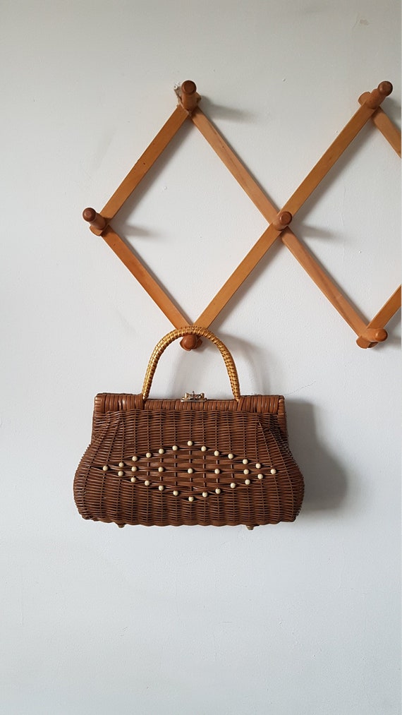 Vintage 1960s Basket Weave Purse