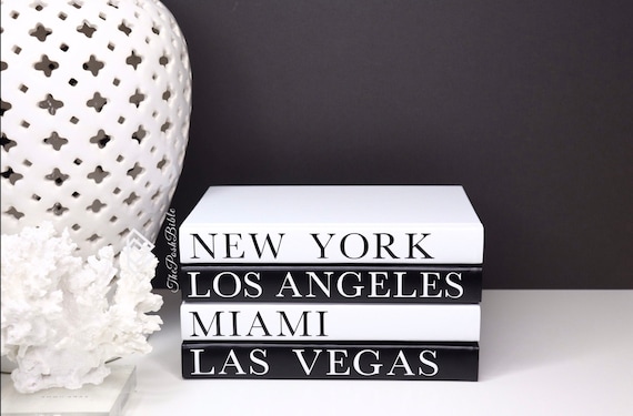 4 Decor Books BLANK PAGES Fashion Cities Book Set Designer 