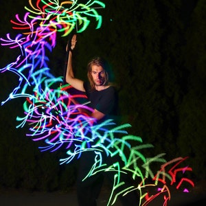 Easy Pixel Dragon Staff Galaxy 36 LED Flow Circus Props Hypnoizm Show Performance Visual Light Toys