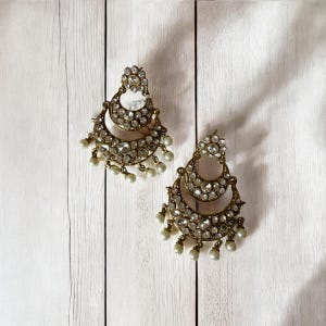 Chandelier Earrings with Pearl Drops