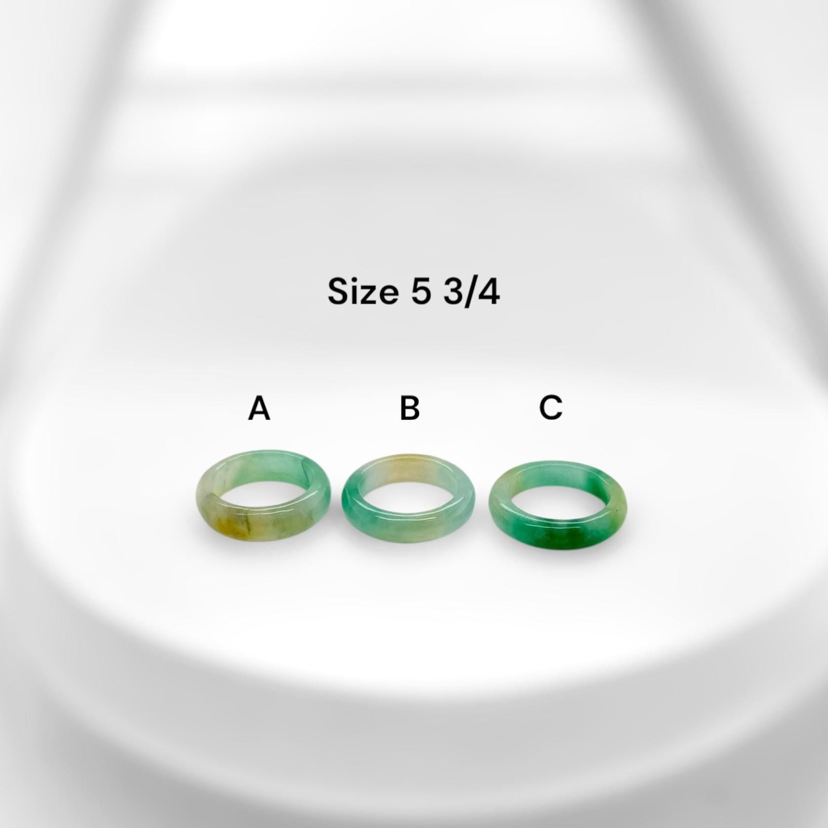 Genuine Jade Ring - Multi-color Yellow/orange/white/green Jade