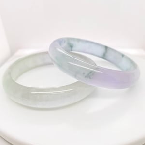 Real Jade Bangle Bracelet - 54-59mm - Good Luck - Feng Shui - Chinese Jade - Jadeite - Rare - High Quality-Health-Wealth