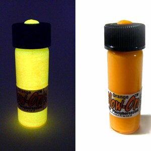 Glow-On® Super Phosphorescent Glow Paint Medium 4.6 ml vial ORANGE