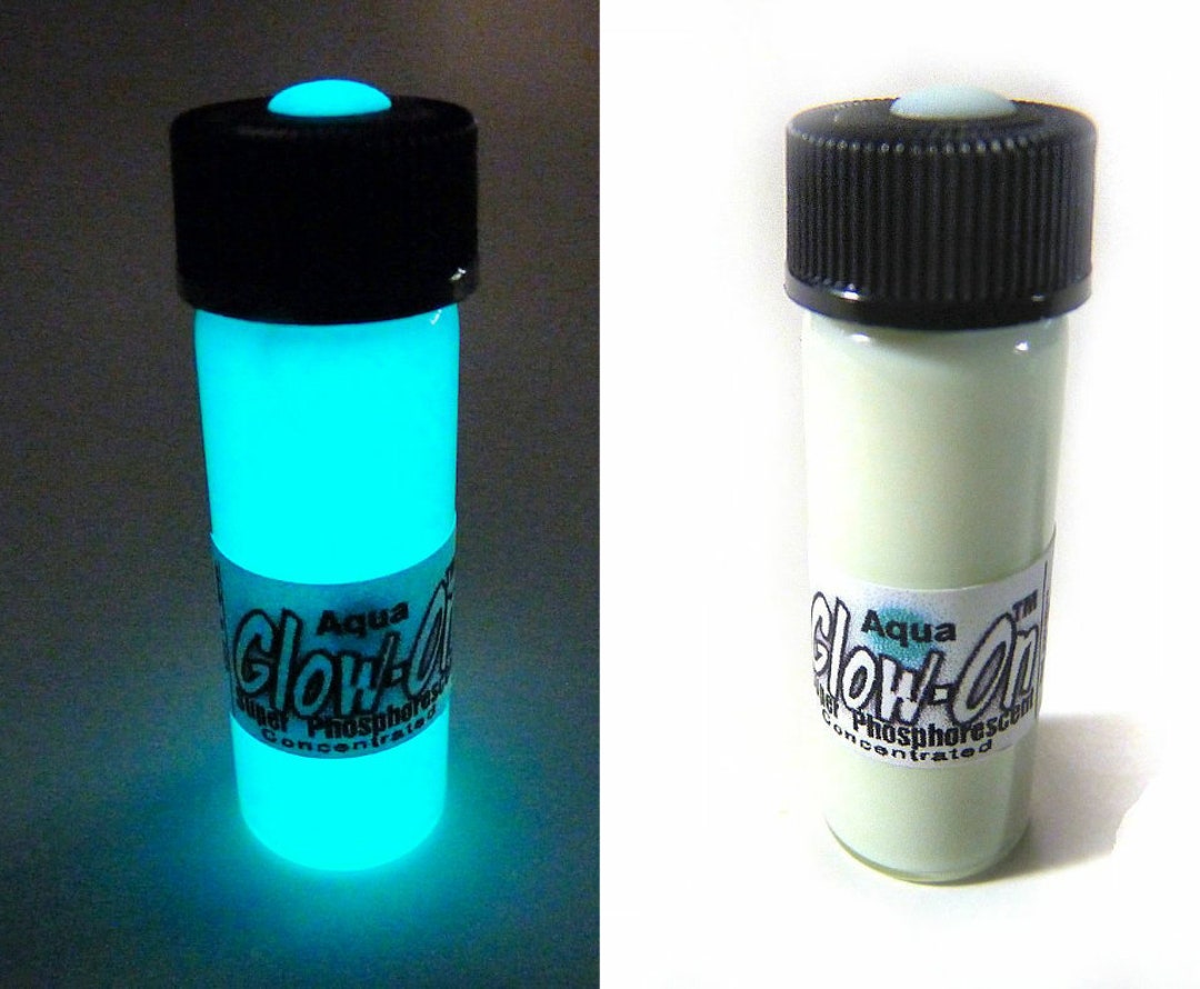 Glowon® Super Phosphorescent Glow Paint Medium 4.6 Ml Vial AQUA Etsy