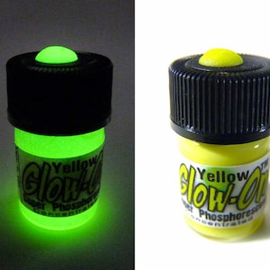 Glow-On® Super Phosphorescent Glow Paint Small 2.3 ml vial YELLOW