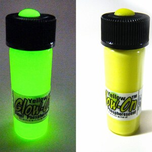 Glow-On® Super Phosphorescent Glow Paint Medium 4.6 ml vial YELLOW