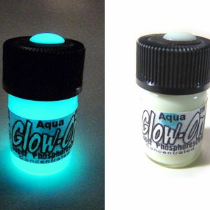 Glow-On® Super Phosphorescent Glow Paint Small 2.3 ml vial AQUA