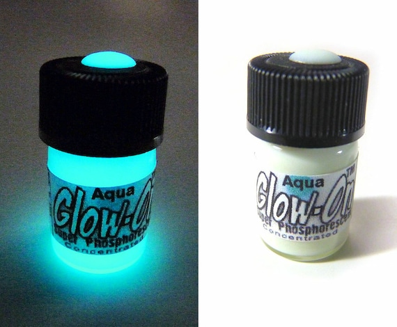 Glow-on® Super Phosphorescent Glow Paint Small 2.3 Ml Vial AQUA 