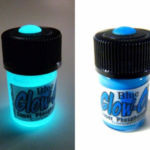 Glow-On® Super Phosphorescent Glow Paint Small 2.3 ml vial BLUE
