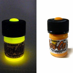 Glow-On® Super Phosphorescent Glow Paint Small 2.3 ml vial ORANGE