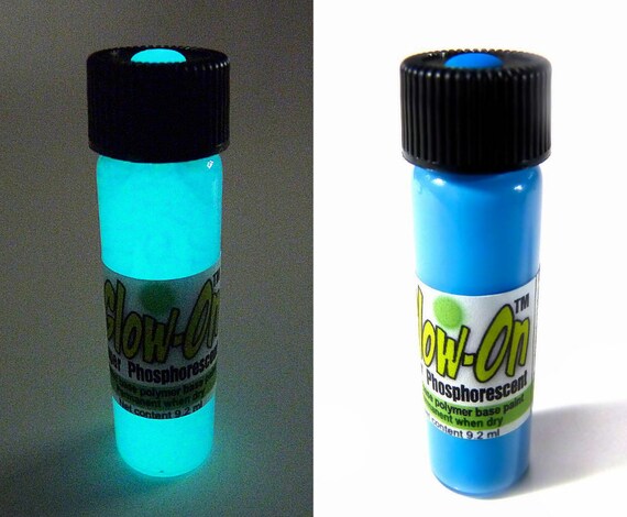 Glow On Super Phosphorescent Paint, Green Color and Green Glow Paint, Small  2.3 ml Vial. 
