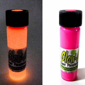 Glow-On® Super Phosphorescent Glow Paint Large 9.2 ml vial PINK