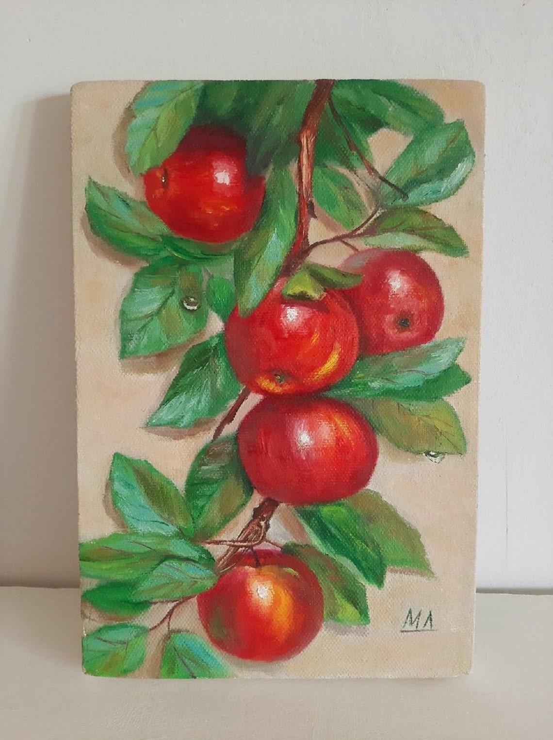 Apples Painting Canvas art Home Decor with Original Etsy
