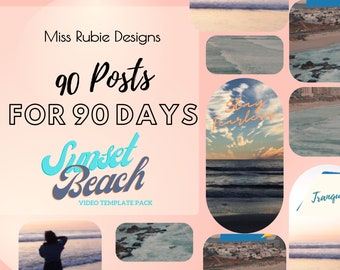 Sunset Beach Video Social Media Pack 1080 x 1920 Pixels for Tiktok and Instagram Reels