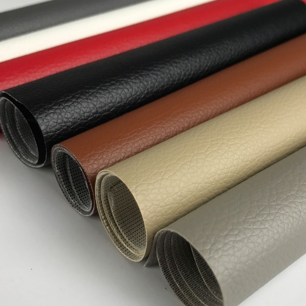 2/3 Yard Faux Leather Fabric, DIY Artificial Leather, Faux Leather Sheets, Sewing Leather, Leather Material Fabric, 7 colors