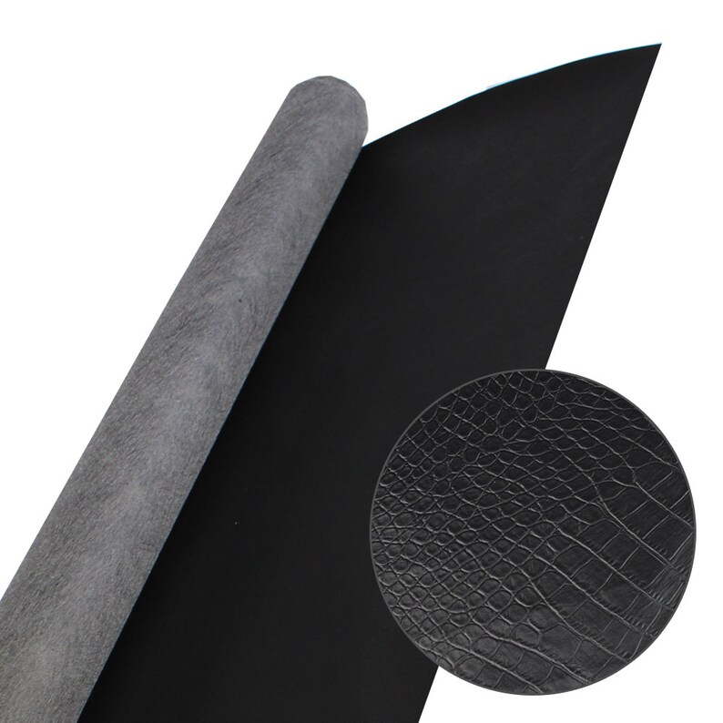 thumbnail interactive-video image 1 of 54" Black Marine Vinyl Fabric | Faux Leather Upholstery Material | Sold By The Yard | UV & Mildew Resistant 1 of 6