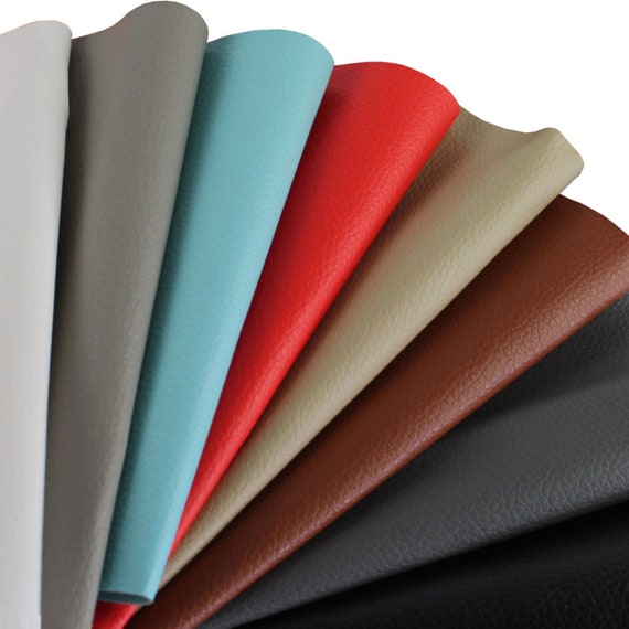 Faux Leather Fabric by the Yard, Pebble Grain Leather Texture Marine Vinyl  Fabric, 8 Colors, for Upholstery/hat/handbag/key Fobs 