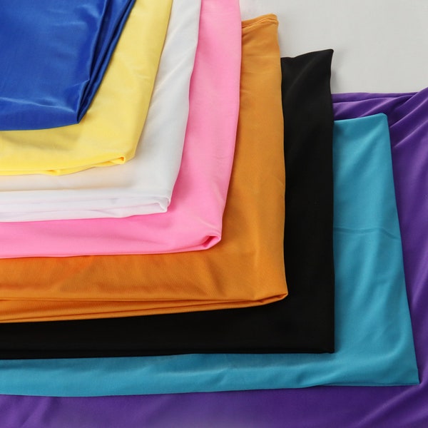 58" Wide 80% Nylon  Durable 4-Way Stretch DIY Dress/Table Cloth/Cover/Wedding Rich Colors by The Yard