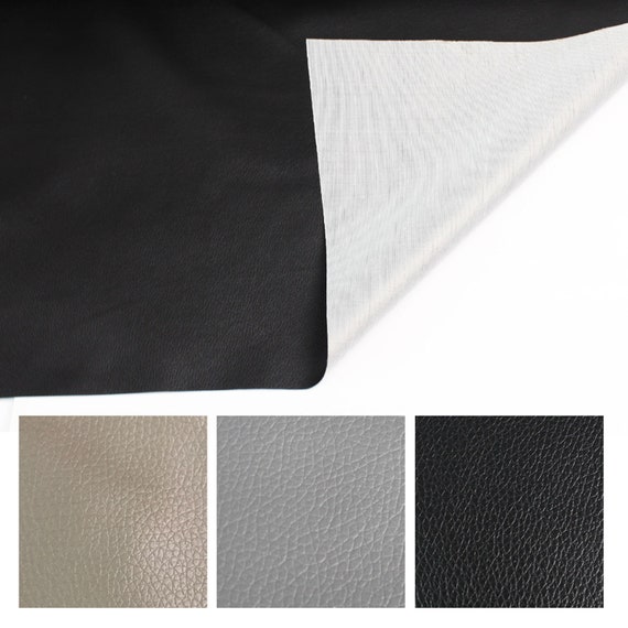 Soft PU Leather Fabric 54 x 78, 1.2mm Thick Faux Leather Sheets Synthetic  PU Leather Material for DIY Crafts, Upholstery, Sewing (Black)