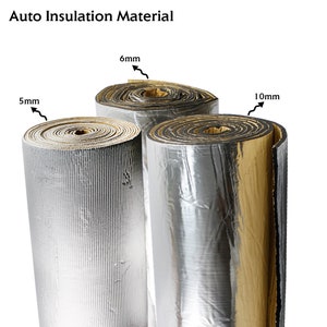 Heat Shield Sound Deadener Home Heat Shield Sound Deadener Car Insulation Aluminium Foil Foam Backed w/Adhesive