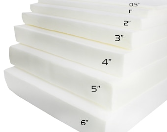 29" x 80" White Upholstery Seat Cushion Firm Rubber Foam Sheet Cushion Replacement Sheet-Great For Boat Seats Benches