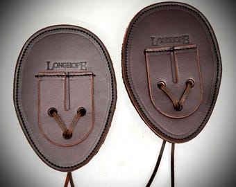 Gurtpolster aus Leder mit Schaffellrücken - Western-Girth-Schnallenschutz, 2er-Set