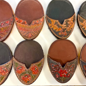 Cinch guards, Girth guards, hand tooled  buckle guards, buckle protector