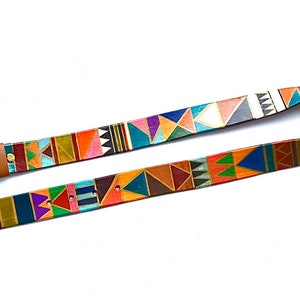 Custom leather belt, Boho fashion leather belt,  Hand painted leather belt, Handmade leather belt, Belt For Jeans
