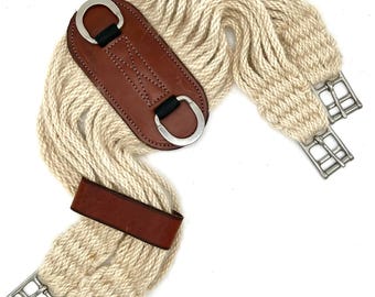 Englischer Mohair Sattelgurt, Dressurgurt, Custom Made (46-162 cm)