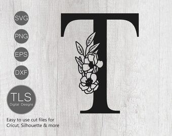 Fancy Letter T Etsy
