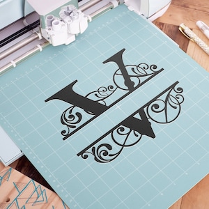 Download Letter V Split Monogram SVG Split Monogram SVG Letter V | Etsy