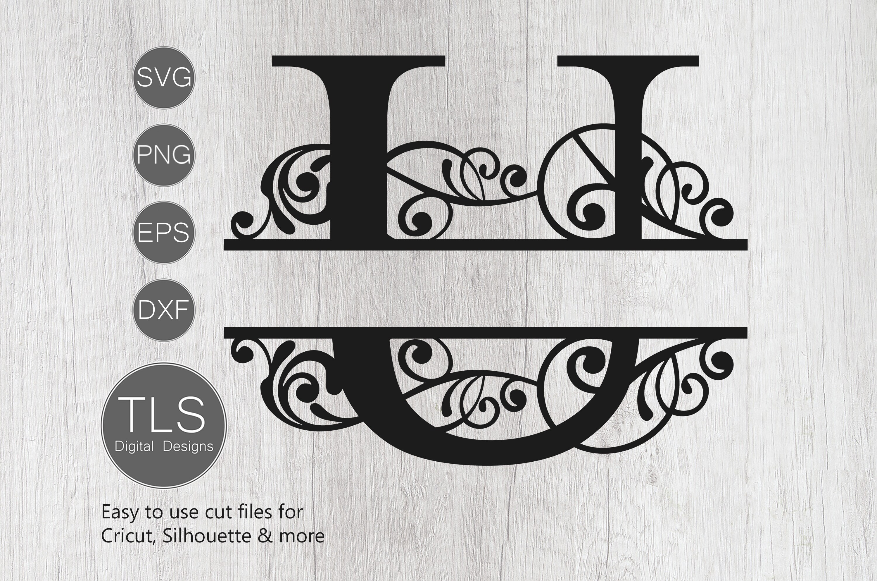 Download Letter U Split Monogram Svg Split Monogram Svg Letter U Cricut Monogram Silhouette File Letter U