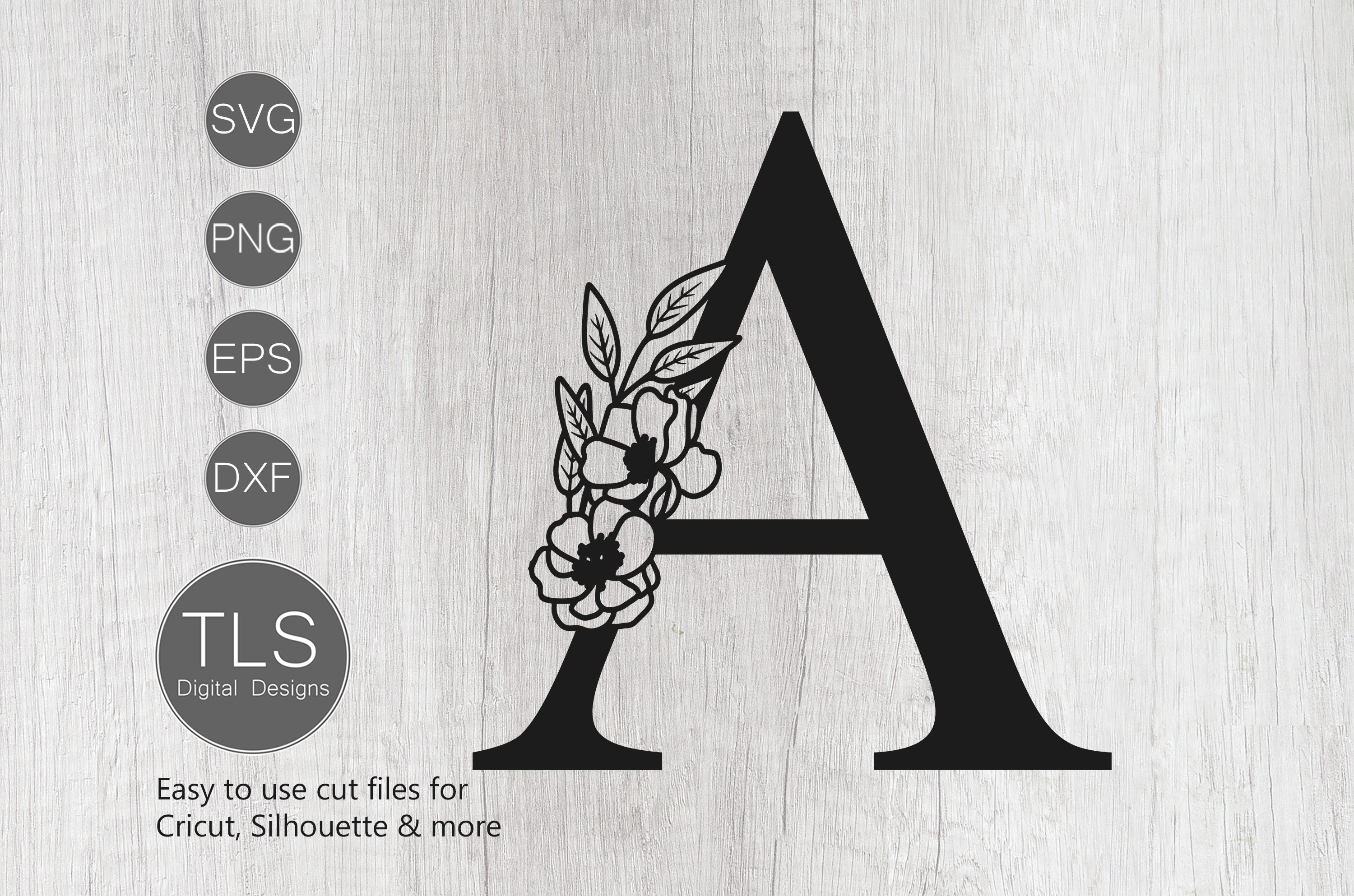 Letter A SVG Botanical alphabet svg Letter A cricut Etsy