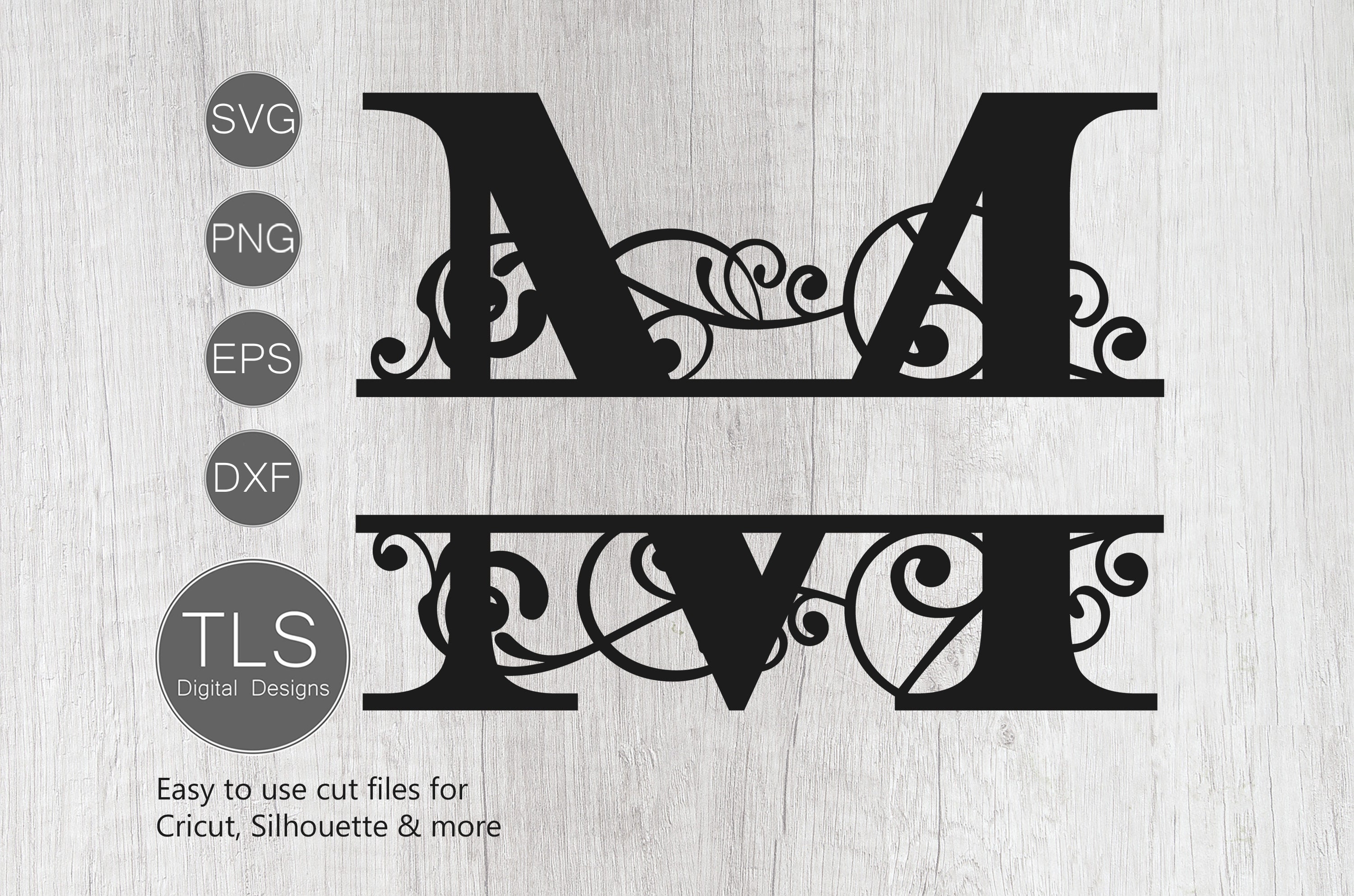 Download Letter M Split Monogram Svg Split Monogram Svg Letter M Cricut Monogram Silhouette File Letter M
