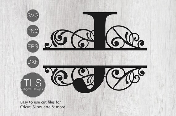 Download Letter J Split Monogram Svg Split Monogram Svg Letter J Etsy