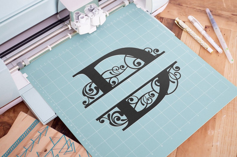 Download Letter D Split Monogram SVG Split Monogram SVG Letter D | Etsy