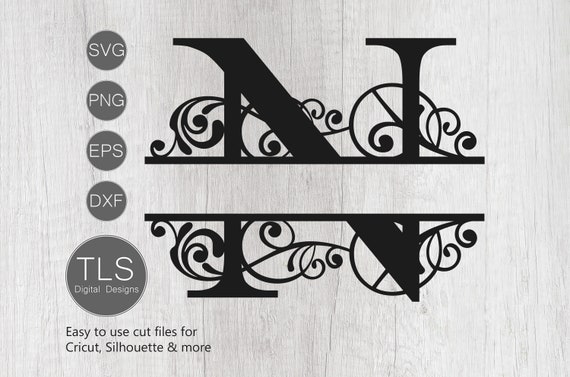 Download Letter N Split Monogram Svg Split Monogram Svg Letter N Etsy