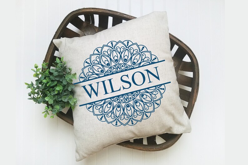 Download Split Mandala Monogram SVG Mandala SVG Mandala Cricut | Etsy