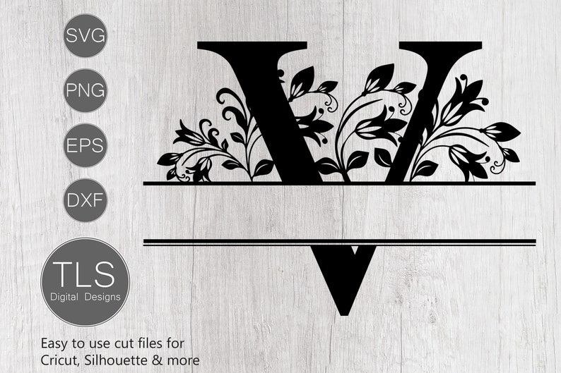 Download Lettre V Split Monogram SVG Split Monogram SVG Lettre V | Etsy