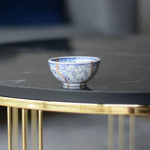 Small Size Halic Kintsugi Inspired Bowl - Handmade Iznik Pottery
