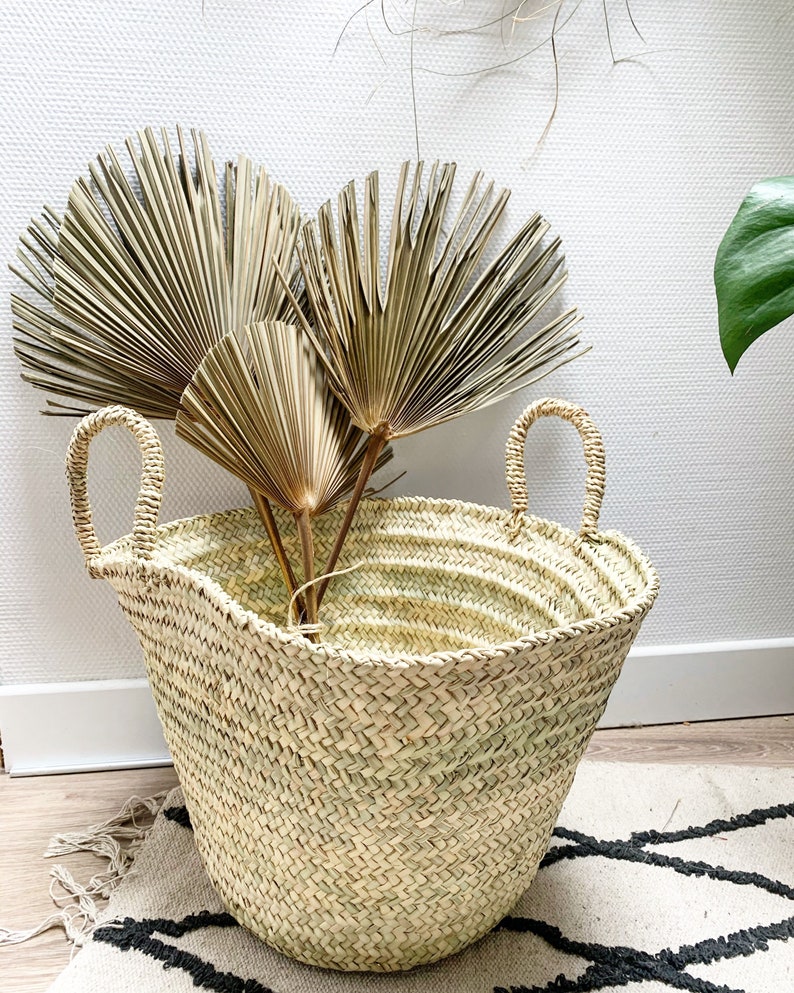 Basket palm leaves Etsy