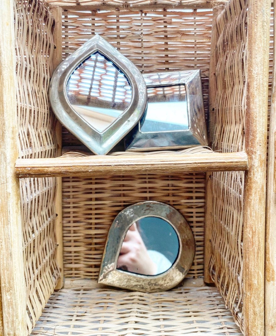 Miroir Artisanal Argenté