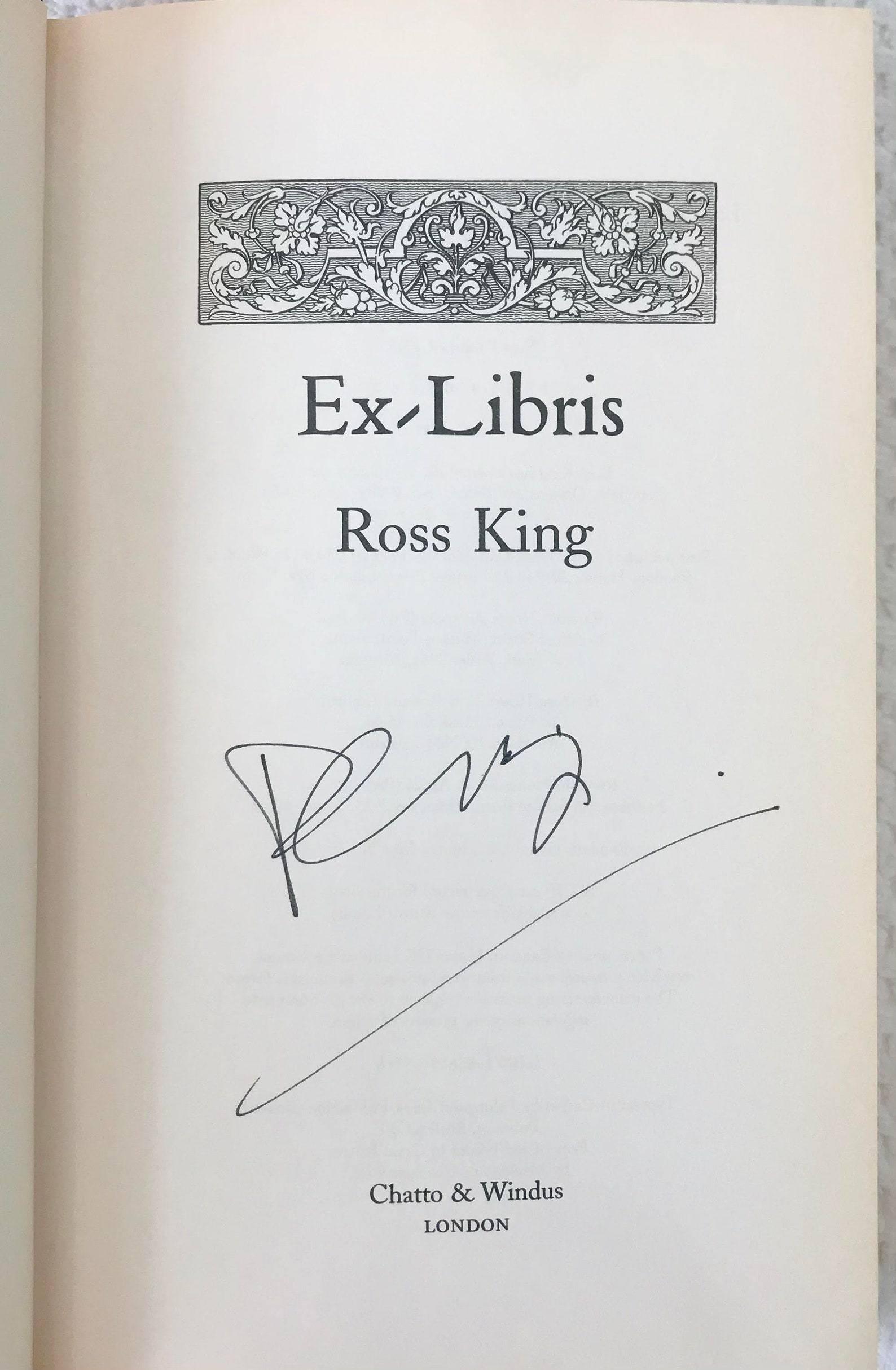 ROSS KING Exlibris 1998 Hardcover SIGNED First Printing Etsy UK