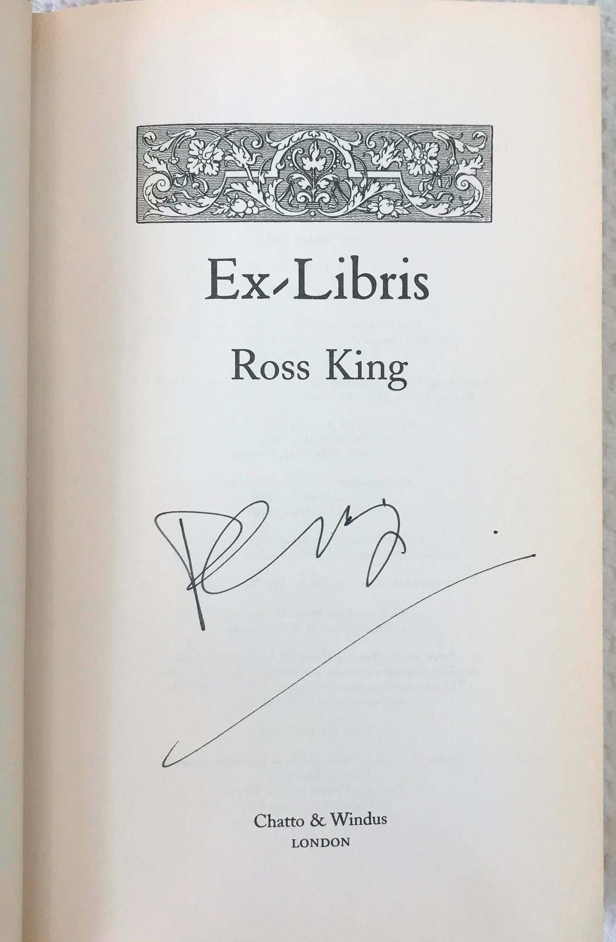 ROSS KING Exlibris 1998 Hardcover SIGNED First Printing Etsy UK