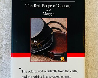 STEPHEN CRANE - Red Badge of Courage & Maggie - Borders Classics Hardcover in Dj