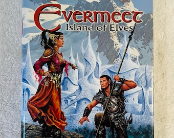 FORGOTTEN REALMS - EVERMEET:  Island of Elves, by Elaine Cunningham - 1998 First Printing Hardcover in Dj