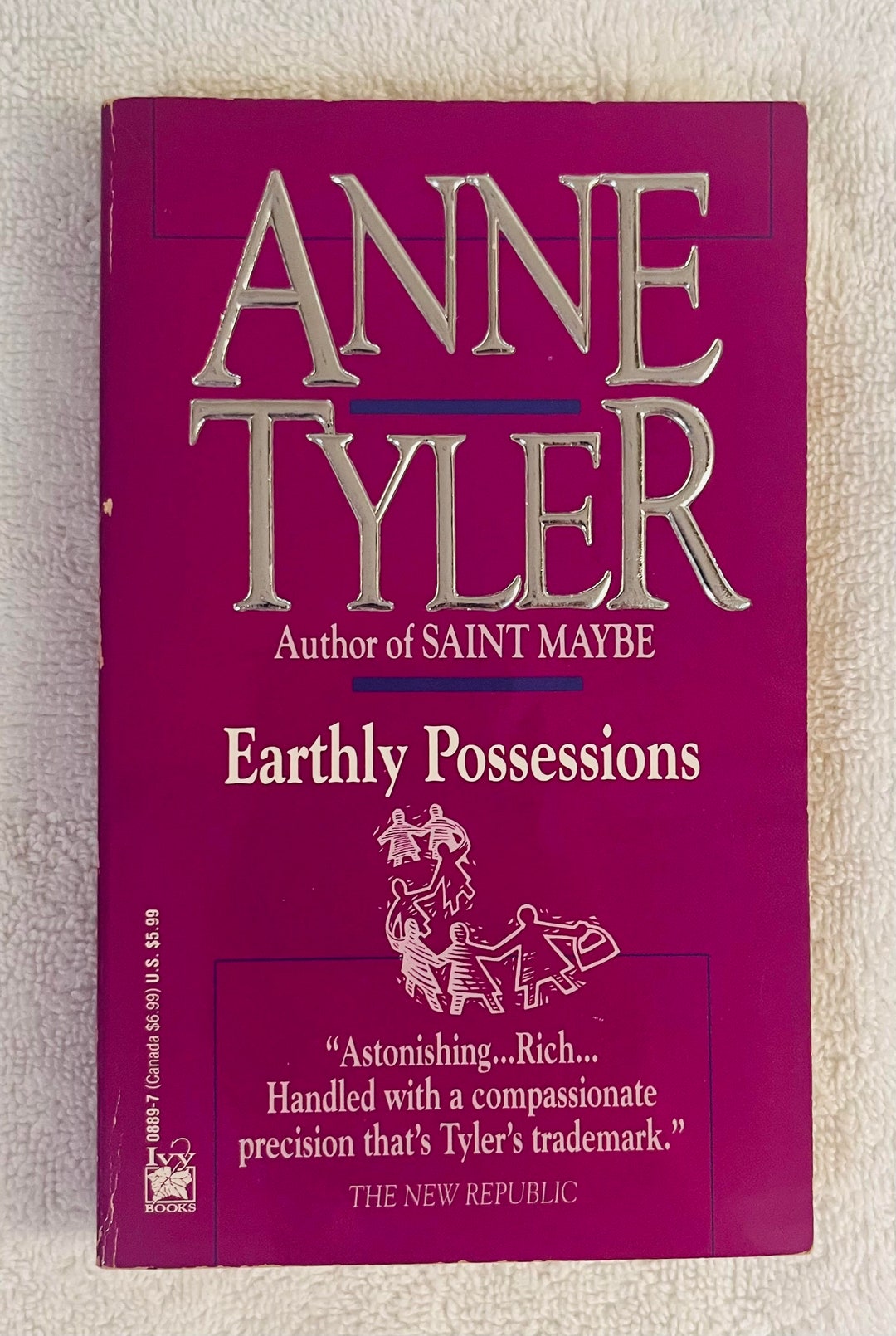 ANNE TYLER Earthly Possessions 1993 Ivy Books Paperback Etsy