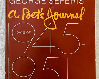 GEORGE SEFERIS - Ein Dichter-Journal - 1974Harvard Universität Hardcover in dj-Erstausgabe