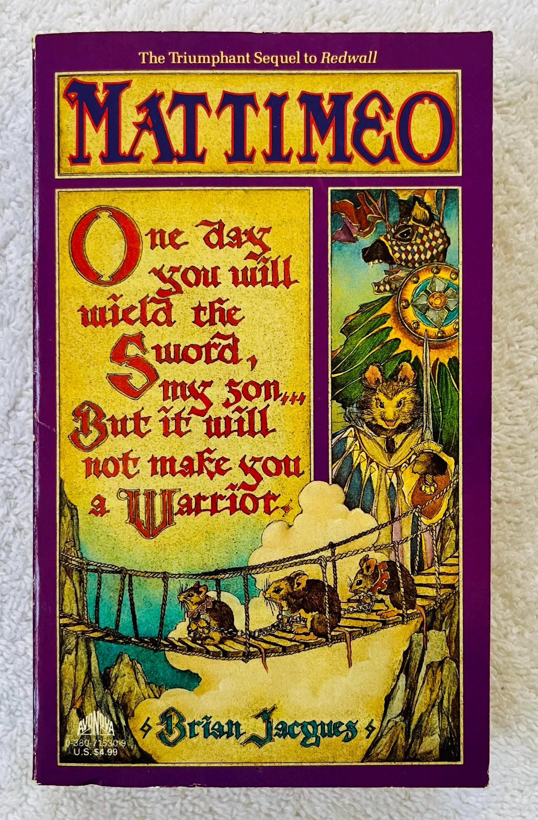 BRIAN JACQUES - Mattimeo - 1991 Avon Brochura - Série Redwall