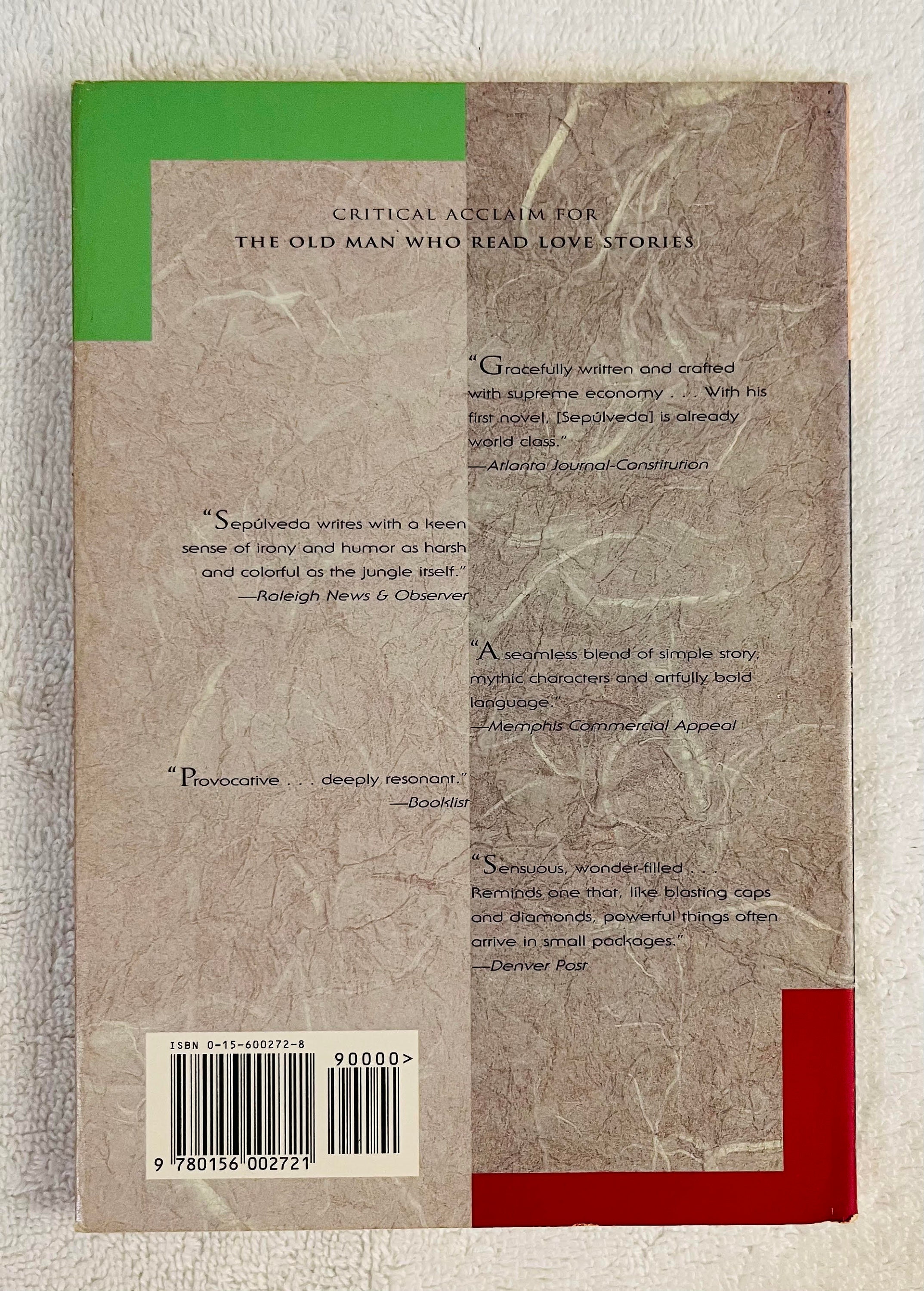 LUIS SEPULVEDA - the Old Man Who Read Love Stories - 1993 Harvest Soft ...